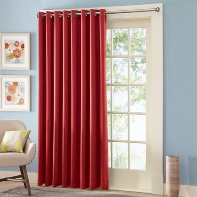 Collections Etc Gramercy Patio Door Grommet Top Curtain Panel, Single Panel, 3 Collections Etc Gramercy Patio Door Grommet Top Curtain Panel, Single Panel,