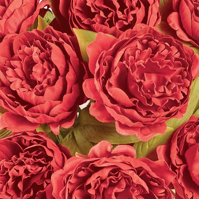 Collections Etc Artificial Autumn Peony Bushes - Set Of 3 4 Collections Etc Artificial Autumn Peony Bushes - Set Of 3 - Image 2