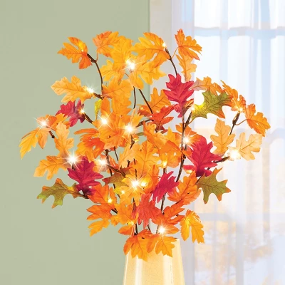 Collections Etc LED Lighted Autumn Maple Leaf Branches Tabletop Tree 3 Collections Etc LED Lighted Autumn Maple Leaf Branches Tabletop Tree