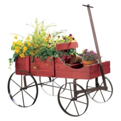 Collections Etc Wagon Decorative Indoor / Outdoor Garden Backyard Planter -Home Decor Store GUEST c5728bd5 ed0c 4870 99f3 343d6f464582