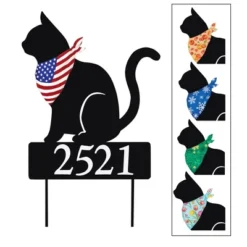 Collections Etc 5 Interchangeable Seasonal Magnet Bandana Address Stake -Home Decor Store GUEST c6953cb4 efa9 4e58 a7ed 535601efef47
