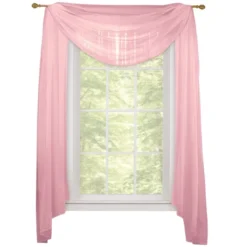 Collections Etc Sheer Window Scarf Curtain, Single Panel, -Home Decor Store GUEST ca43ff1e 911d 41f5 94d6 09e9a8a19686