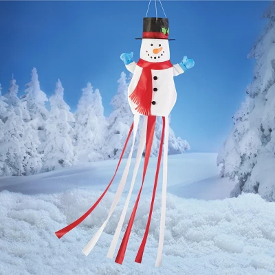 Collections Etc Festive Snowman Hanging Outdoor Windsock Decoration 15.5 X 9 X 60 3 Collections Etc Festive Snowman Hanging Outdoor Windsock Decoration 15.5 X 9 X 60