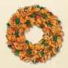 Collections Etc Orange Autumn Wooden Door Wreath 14" X 3" X 14" -Home Decor Store GUEST cda3eee2 62a3 42cf a10c eacf71caf054