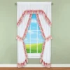 Collections Etc Floral Rose Ruffled Border Drapes And Valance Set -Home Decor Store GUEST ce9ed7fb 8f3b 4716 9709 60055be0bdb8
