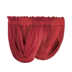 Collections Etc Scoop Two-Piece Rod Pocket Solid-Colored Sheer Valances For Windows, Decorative Accent And Added Privacy For Any Room In -Home Decor Store GUEST cf5e5592 17f8 410d 9fce 316622a02817