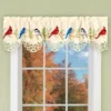 Collections Etc Embroidered Open Scroll Birds Design Window Valance -Home Decor Store GUEST d1672176 a9c6 4948 9089 d84d1bcb76c9