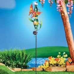 Collections Etc Solar Powered Glass Butterfly Outdoor Garden Stake -Home Decor Store GUEST d72aa5b2 2b7e 4b3f a7e7 26238c469f14