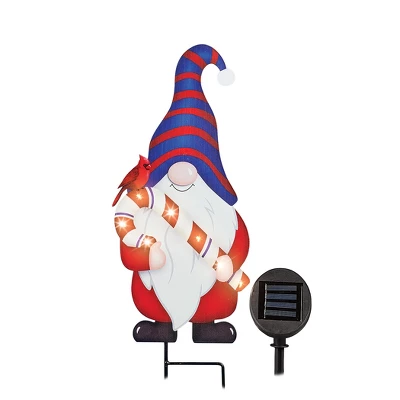 Collections Etc Outdoor Christmas Gnome Solar Stake Decoration 6 Collections Etc Outdoor Christmas Gnome Solar Stake Decoration - Image 4