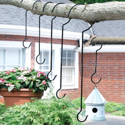 Collections Etc Outdoor Plant Hanger Hooks - Set Of 6 2 Collections Etc Outdoor Plant Hanger Hooks - Set Of 6