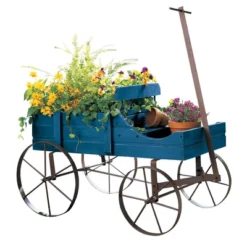 Collections Etc Wagon Decorative Indoor / Outdoor Garden Backyard Planter -Home Decor Store GUEST de891f2e f365 4bb8 a2b6 61b196ae76e2