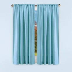 Collections Etc Faux Silk Panel Pair