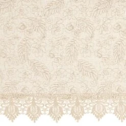 Collections Etc Lace Leaf Design Rod Pocket Top Window Curtains -Home Decor Store GUEST e0754999 f92d 454a 8fa1 b83b2351255c