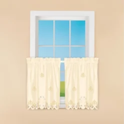 Collections Etc Embroidered Curtains