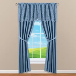 Collections Etc Ruffled Lace Drapes