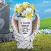 Collections Etc Angel Wings Memorial Vase Garden Stake 7.75 X 4 X 16.25 Off-White -Home Decor Store GUEST e4983355 36d5 4041 980b 3c5befae9416