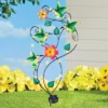 Collections Etc Hand-Painted Solar Powered Hummingbirds And Flowers Stake -Home Decor Store GUEST e57bd4ae f819 4687 965b d9844d1f236f