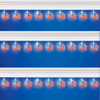 Collections Etc Set Of 10 Patriotic American Flag String Lights 3 Collections Etc Set Of 10 Patriotic American Flag String Lights