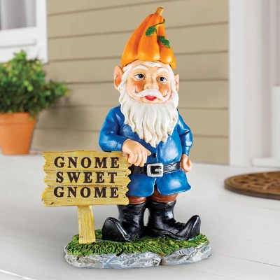 Collections Etc Hand-Painted Seasonal Gnome Sweet Gnome Garden Statue 7.5 X 5.25 X 9 Blue 3 Collections Etc Hand-Painted Seasonal Gnome Sweet Gnome Garden Statue 7.5 X 5.25 X 9 Blue