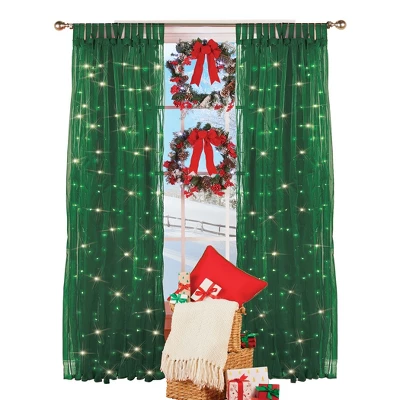 Collections Etc Light Up Magical Sheer Window Curtain Panel 7 Collections Etc Light Up Magical Sheer Window Curtain Panel - Image 5
