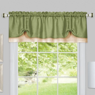 Collections Etc Darcy Two-Tone Rod Pocket Window Curtain Valance With Pick-Up Accents, Home Décor For Any Room 10 Collections Etc Darcy Two-Tone Rod Pocket Window Curtain Valance With Pick-Up Accents, Home Décor For Any Room - Image 8