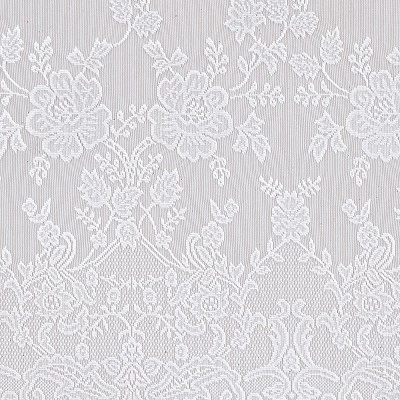Collections Etc Lace Rose Pattern Rod Pocket Top Window Curtains 6 Collections Etc Lace Rose Pattern Rod Pocket Top Window Curtains - Image 4