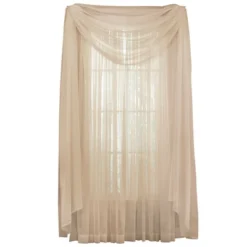 Collections Etc Sheer Window Scarf Curtain, Single Panel, -Home Decor Store GUEST f90f7c36 cc0f 4f49 89ba 3ad06ea23f59