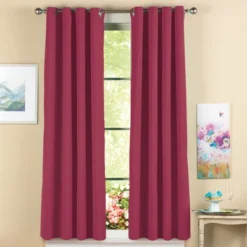 Collections Etc Energy Saving Blackout Curtain Panels, Single Panel,