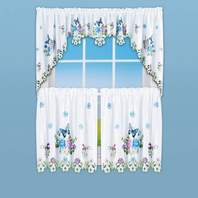 Collections Etc Beautiful Butterfly Curtains 4 Collections Etc Beautiful Butterfly Curtains - Image 2