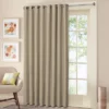 Collections Etc Textured Grommet Top Blackout Patio Curtain Panel 100"x84" Taupe -Home Decor Store GUEST fdd65e47 f05d 4398 b008 0f2acc4bd826